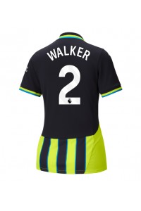 Manchester City Kyle Walker #2 Voetbaltruitje Uit tenue Dames 2024-25 Korte Mouw